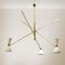 Mid-Century Italian Chandelier in Brass and Ivory, 1960s 5