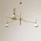 Mid-Century Italian Chandelier in Brass and Ivory, 1960s 2