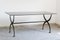 Wrought Iron Dining Table With Black Lacquered Glass, Italy, 1970s 12