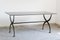 Wrought Iron Dining Table With Black Lacquered Glass, Italy, 1970s, Image 12