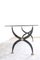 Wrought Iron Dining Table With Black Lacquered Glass, Italy, 1970s 16