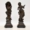 Antique Victorian Spelter Figurines, Set of 2, Image 1
