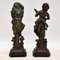 Antike viktorianische Spelter Figuren, 2er Set 7