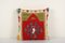Vintage Red Square Kilim Pillow Cover 1