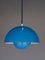 Lampe à Suspension Flowerpot Modèle VP1 Bleue par Verner Panton pour Louis Poulsen, 1960s 1