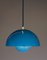 Lampe à Suspension Flowerpot Modèle VP1 Bleue par Verner Panton pour Louis Poulsen, 1960s 5