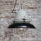 Vintage European Black Enamel Industrial Clear Glass Pendant Lamps 5