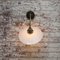 Vintage Brass & White Opaline Glass Wall Light 10