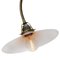 Vintage Brass & White Opaline Glass Wall Light 3