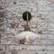 Vintage Brass & White Opaline Glass Wall Light 8