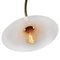 Vintage Brass & White Opaline Glass Wall Light 4