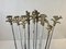 Vintage Turkish Shish Kebab Skewers With Brass Animal Ornaments, Set of 12 3