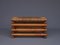Mid-Century French Pine and Rattan Stool, Image 1