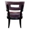 Dining Chairs in Black Laquerade Wood and Velvet, Set of 6, Image 6