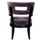 Esszimmerstühle aus Schwarz lackiertem Holz und Samt, 6 . Set 6