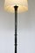 French Floor Lamp in Patinated Bronze by Genet & Michon, 1940s 4