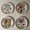 Aperitif Saucers with Drawing by Piero Fornasetti, 1960s, Set of 8 3
