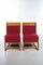Vintage French Set of Oak Designer Chairs, 1970s, Set of 2 1
