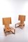 Vintage French Set of Oak Designer Chairs, 1970s, Set of 2 2