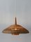 Large Modern Rattan & Copper Pendant Lamp, 1970s, Image 12