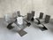 French Zig-Zag Chairs in Steel, 1950, Set of 8, Image 12