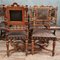 Renaissance Dining Chairs in Walnut & Embossed Leather, 1850s, Set of 10 2