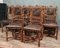 Renaissance Esszimmerstühle aus Nussholz & geprägtem Leder, 1850er, 10er Set 3