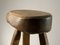 Modernist French Brutalist Tripod Stool, 1950s, Image 3