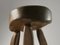 Modernist French Brutalist Tripod Stool, 1950s, Image 5