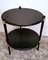 Vintage Italian Round Coffee Table in Ebonized Wood 1