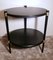 Vintage Italian Round Coffee Table in Ebonized Wood 4