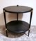 Vintage Italian Round Coffee Table in Ebonized Wood 3