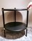 Vintage Italian Round Coffee Table in Ebonized Wood 17