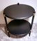 Vintage Italian Round Coffee Table in Ebonized Wood 2