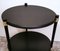 Vintage Italian Round Coffee Table in Ebonized Wood 6