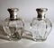Italienische Art Deco Flaschen aus Kristallglas mit silbernem Deckel, 2er Set 5