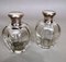 Art Deco Italian Crystal Toiletry Bottles and Silver Lid, Set of 2, Image 4