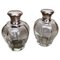 Art Deco Italian Crystal Toiletry Bottles and Silver Lid, Set of 2, Image 1