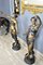 Large Early 20th-Century Bronze Sculptures of Women, Set of 2 2