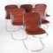 Vintage Stühle aus Leder & Chrom, 6er Set 2