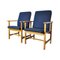 Lounge Chairs in Oak by Børge Mogensen for Fredericia Stolfabrik, Image 1