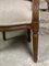 Louis XVI Style Carved Walnut Armchair with Beige Upholstery 4