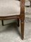 Louis XVI Style Carved Walnut Armchair with Beige Upholstery, Image 4