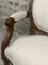 Louis XVI Style Carved Walnut Armchair with Beige Upholstery, Image 9