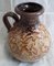 Vintage German Brown Beiger Glaze Ceramic Vase from Scheurich, 1980s, Image 1