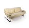 Pieff Mandarin Two Seat Sofa in Cream Leather and Chrome 2
