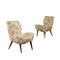 Vintage Italian Fabric Lounge Chairs, 1950s, Set of 2, Image 1
