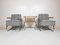 Chrome Armchairs & Table by Hynek Gottwald, 1930s, Set of 3 3