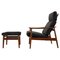 FD-164 Reclining Lounge Chair and Stool by Arne Vodder for France and Son, 1960s, Set of 2 1