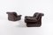 Sculptural Leather Armchairs, Italy, 1970s, Set of 2, Image 3